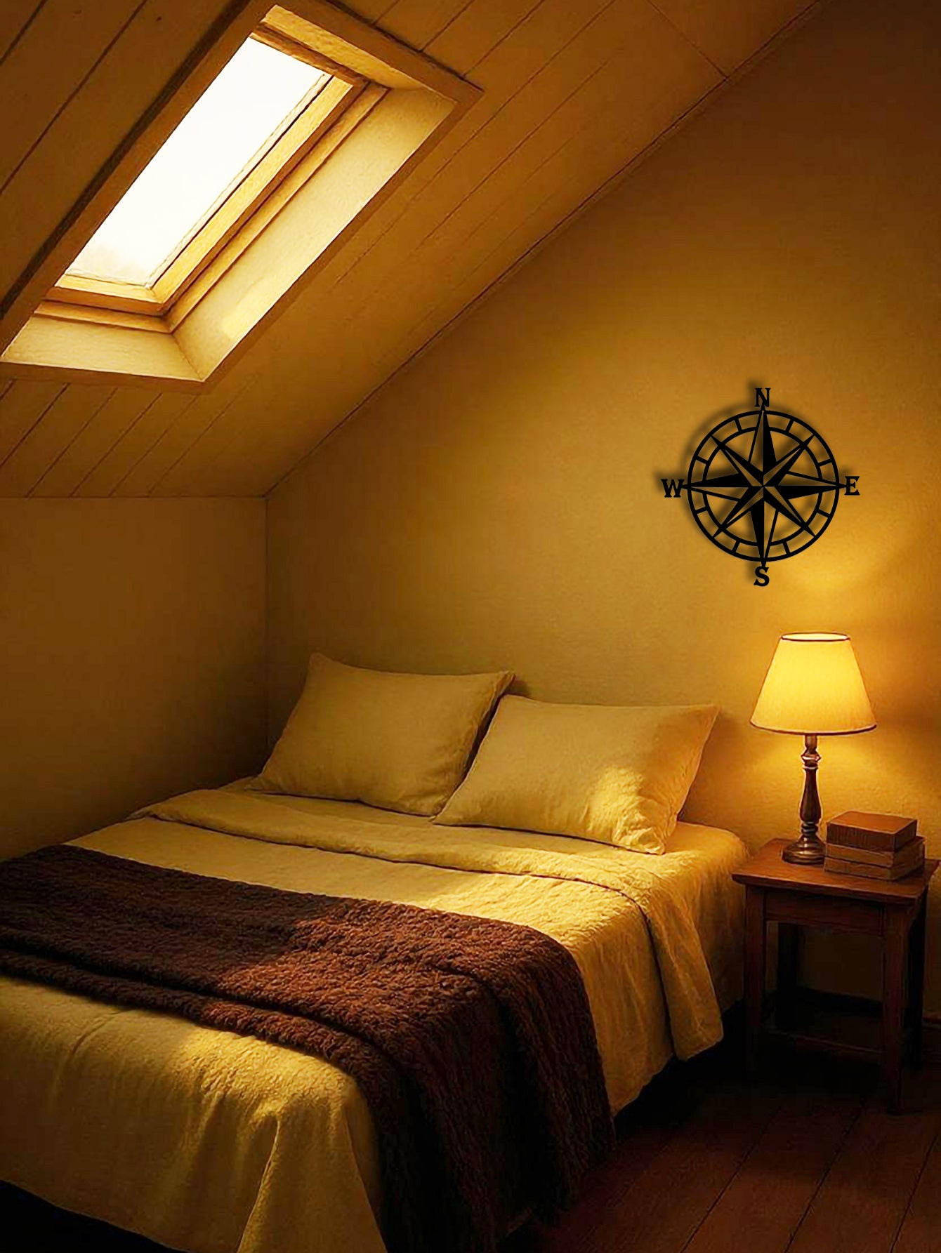 Nautical Compass Metal Wall Art