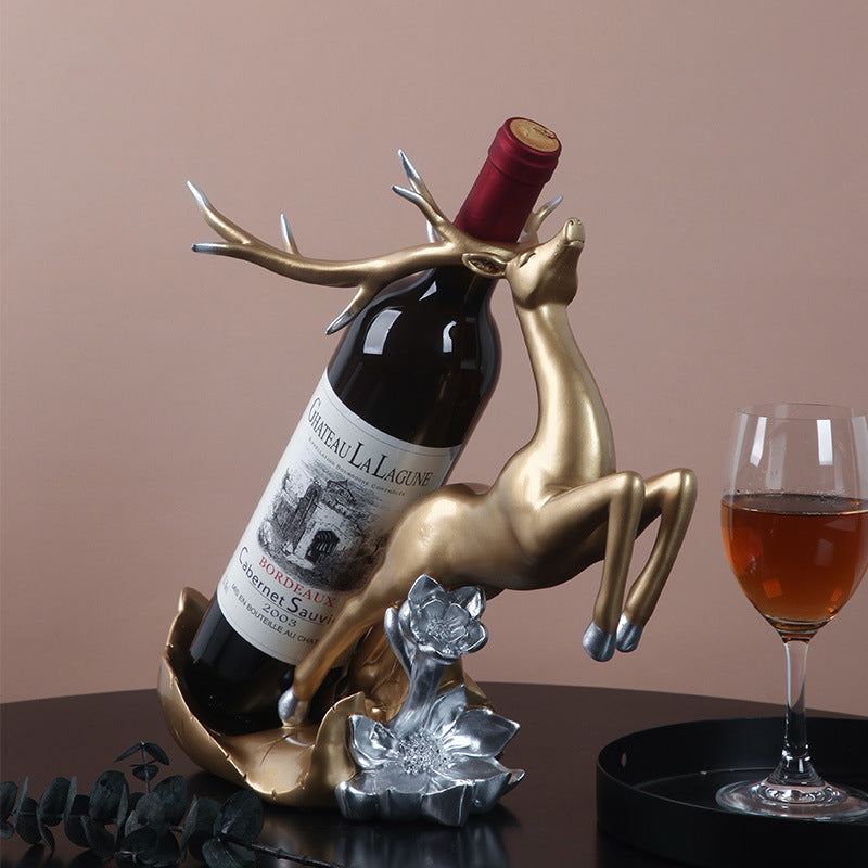 Nordic Elk Wine Rack Modern Luxury Bottle Holder Decor