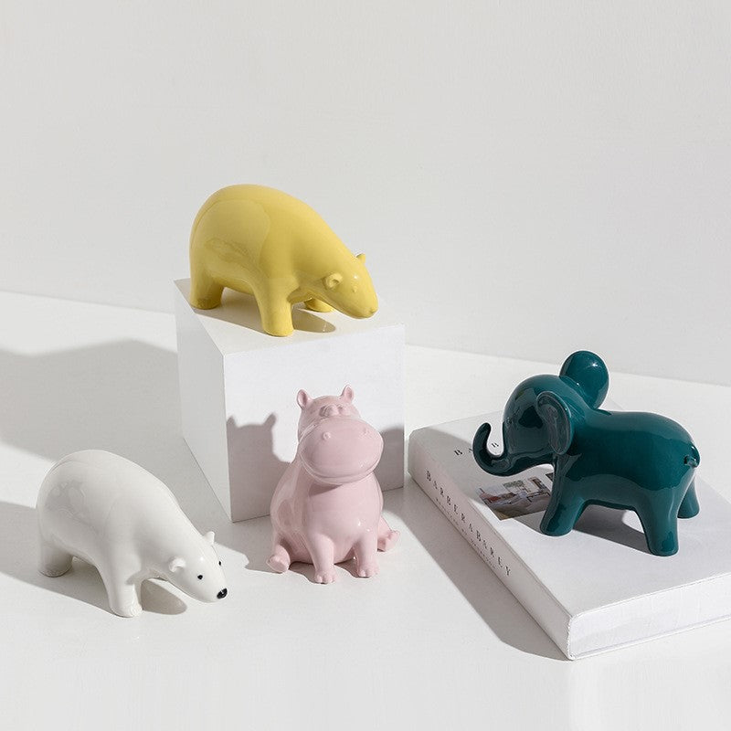Modern Ceramic Animal Ornaments Minimalist Decor