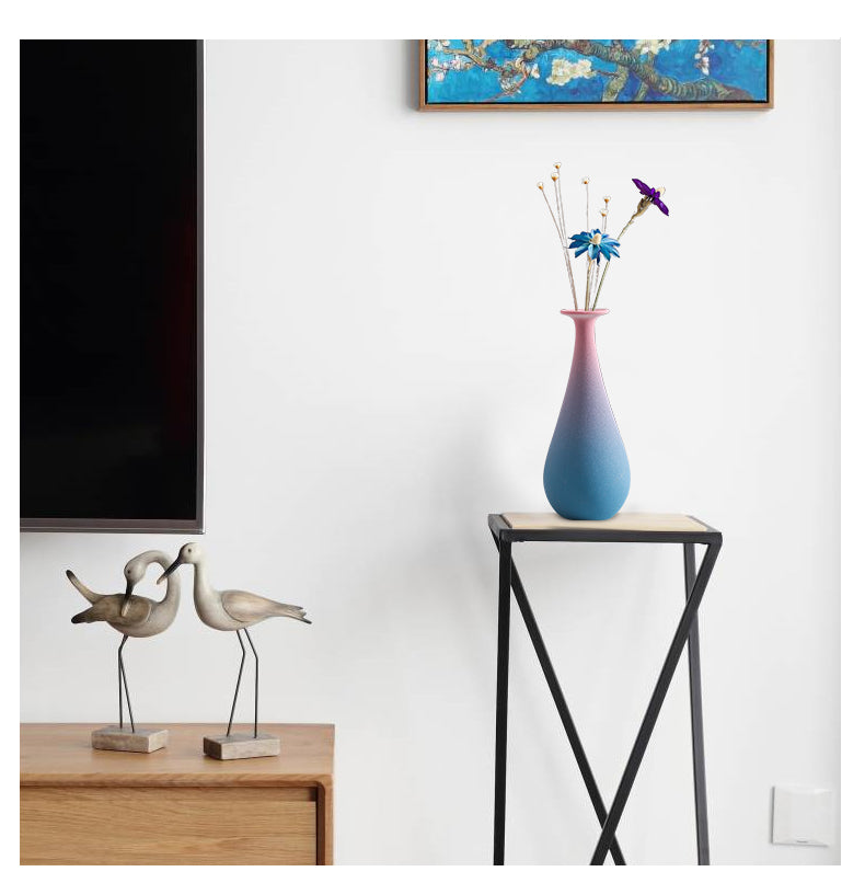 Nordic Gradient Ceramic Vase Modern Home Flower Decor
