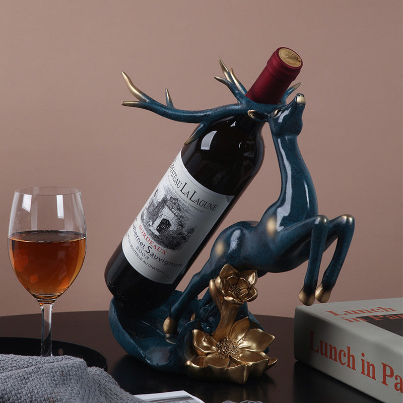 Nordic Elk Wine Rack Modern Luxury Bottle Holder Decor
