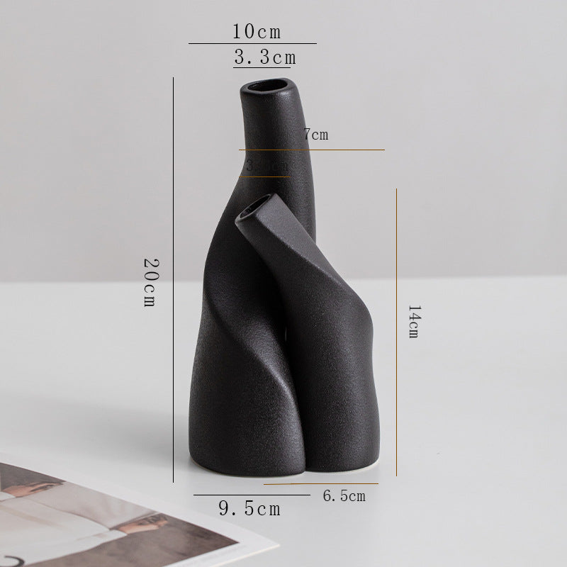 White Ceramic Vase Modern Minimalist Home Decor