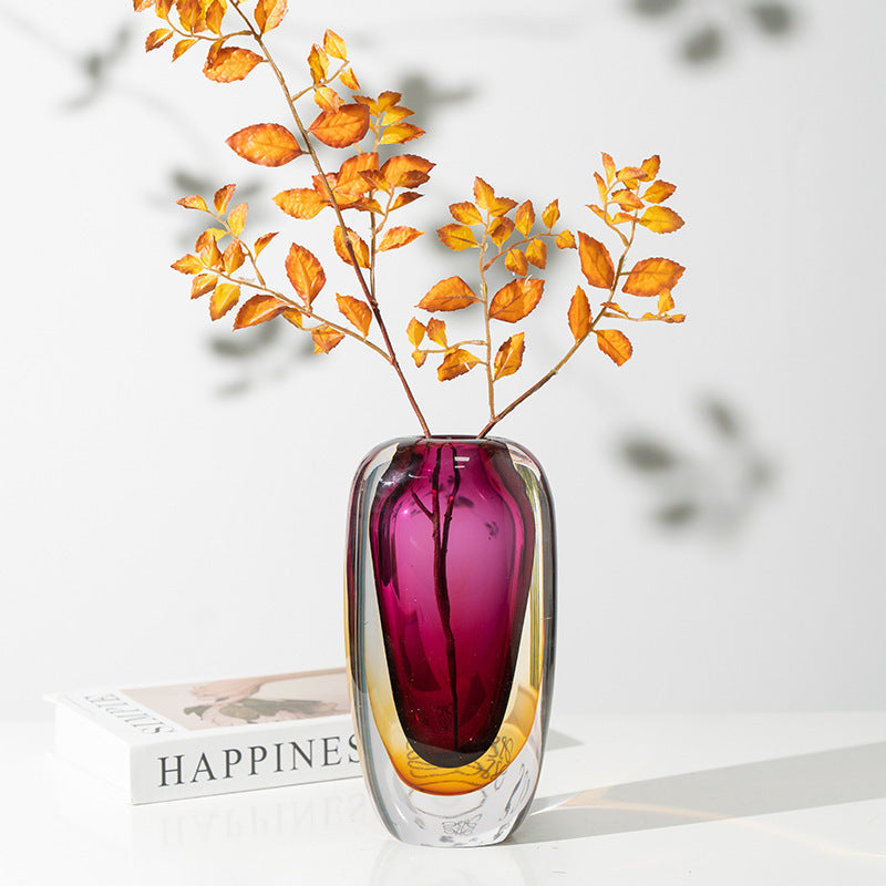 Luxury Glass Vase Modern Living Room Flower Decor