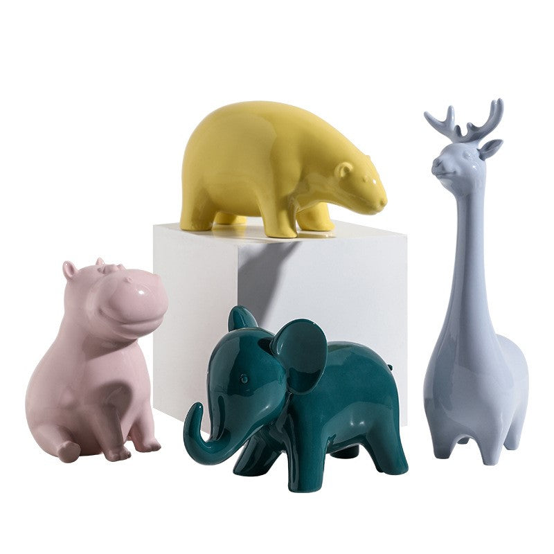 Modern Ceramic Animal Ornaments Minimalist Decor