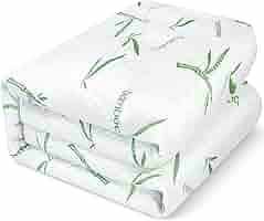 Small bamboo mattress protector – soft, breathable, hypoallergenic cover offering natural protection and comfort