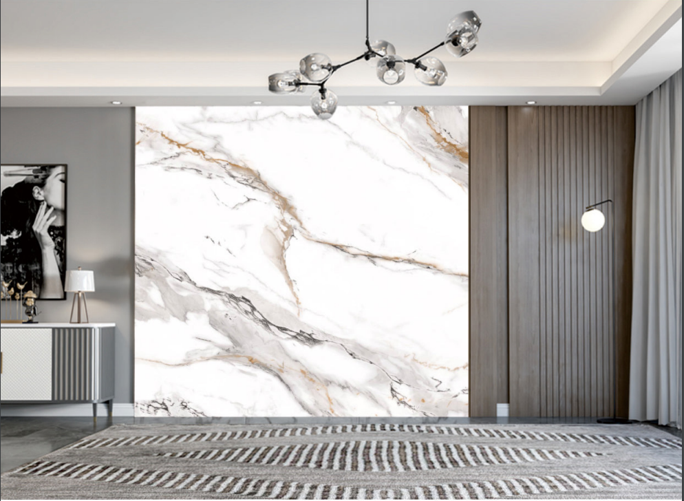 Elegant Marble-effect Uv Gilding Panels