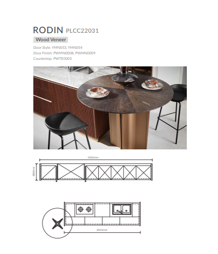 Rodin kitchen design setup – modern luxury kitchen with sleek finishes, modular layout, and contemporary styling