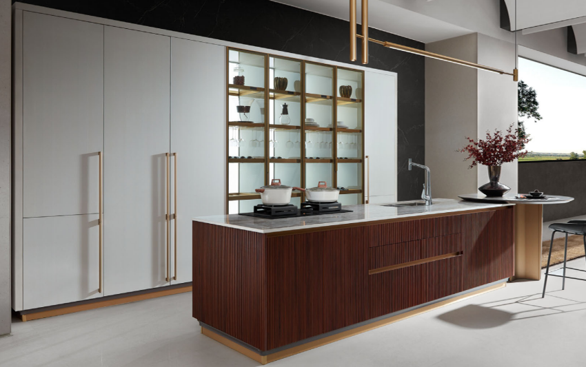 Rodin kitchen design setup – modern luxury kitchen with sleek finishes, modular layout, and contemporary styling
