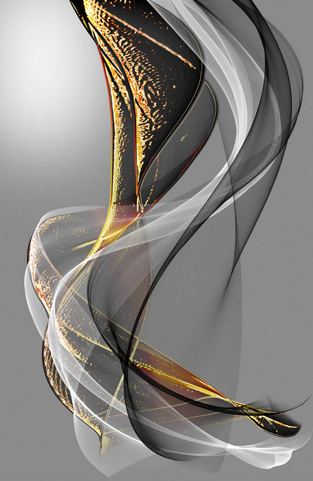 Modern Abstract Gold & Smoke UV Gilding Panel – A Touch of Contemporary Elegance