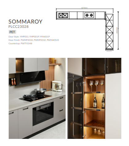 Sommaroy kitchen design setup – modern luxury modular kitchen layout with sleek finishes and elegant styling