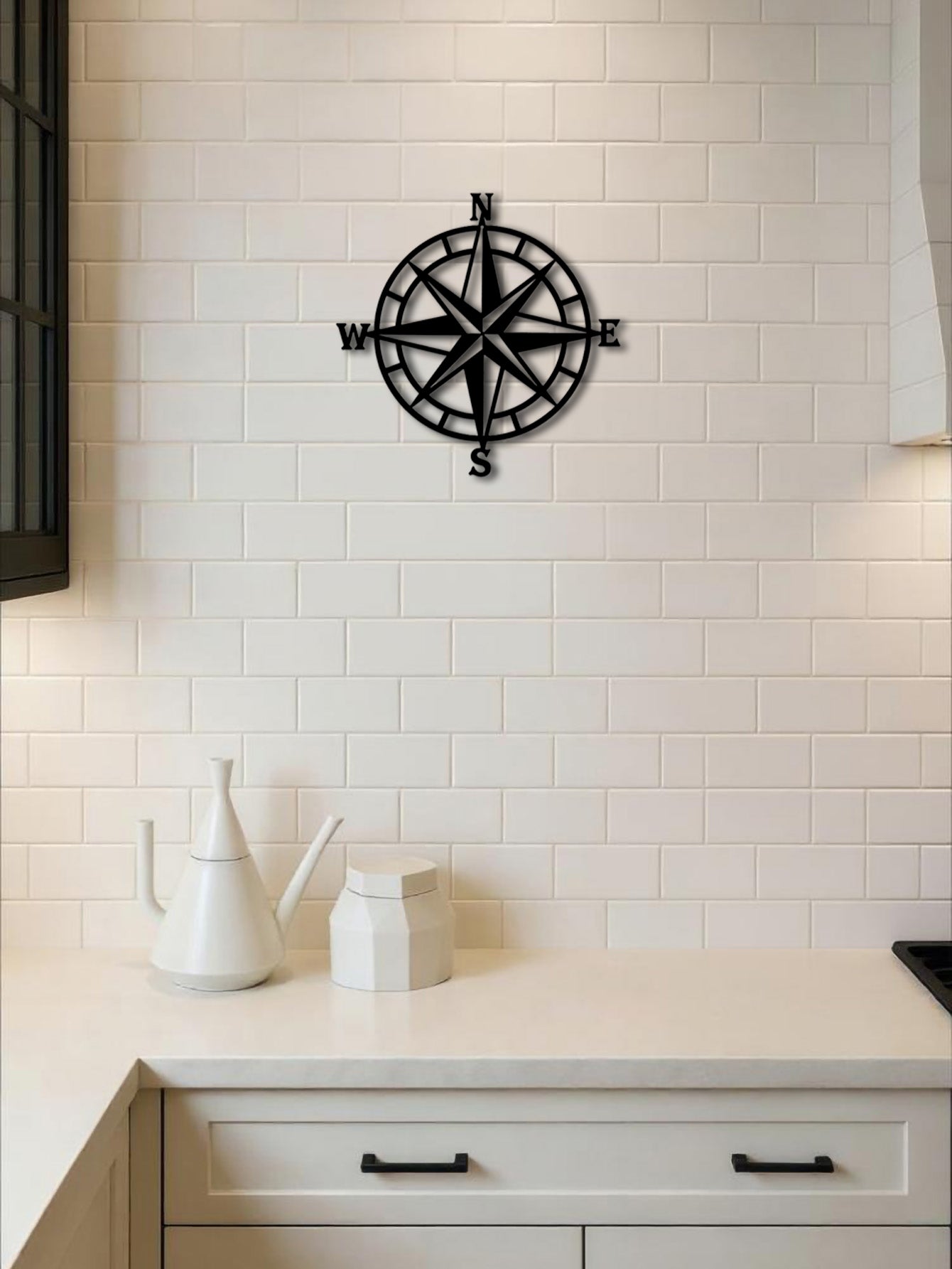 Nautical Compass Metal Wall Art