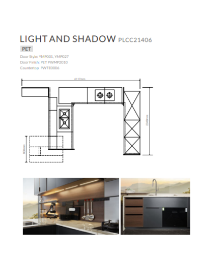 Light and Shadow kitchen design – modern luxury kitchen featuring balanced contrast, sleek finishes, and elegant minimalist styling