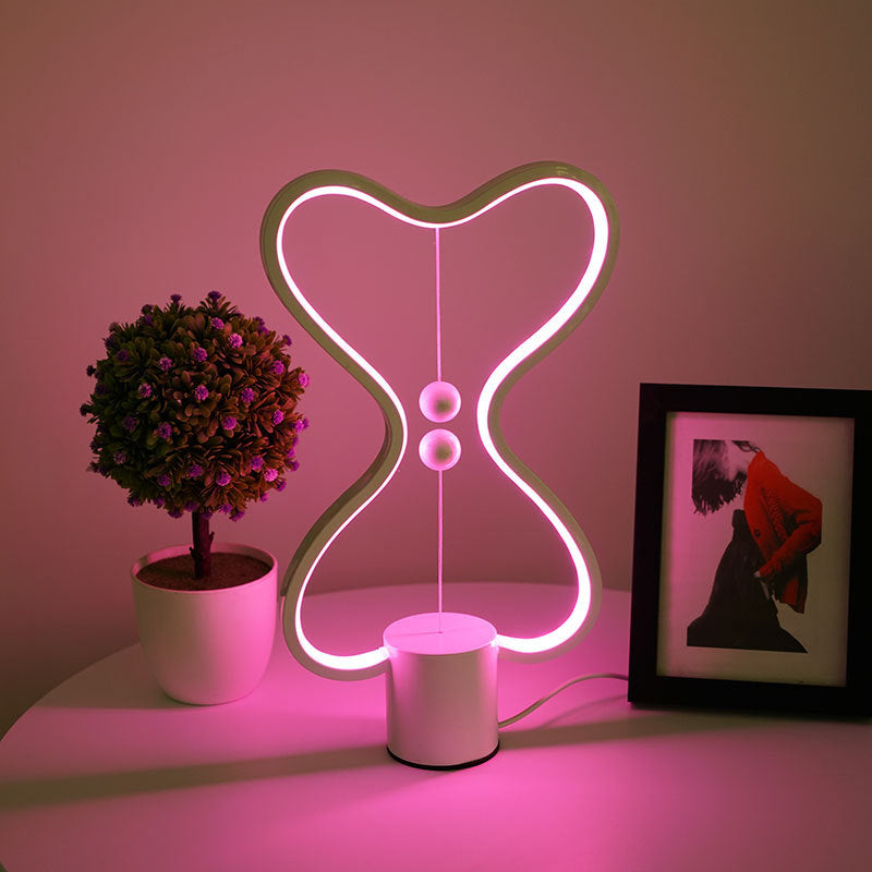 7 Color Balance LED Lamp Modern USB Night Light Decor