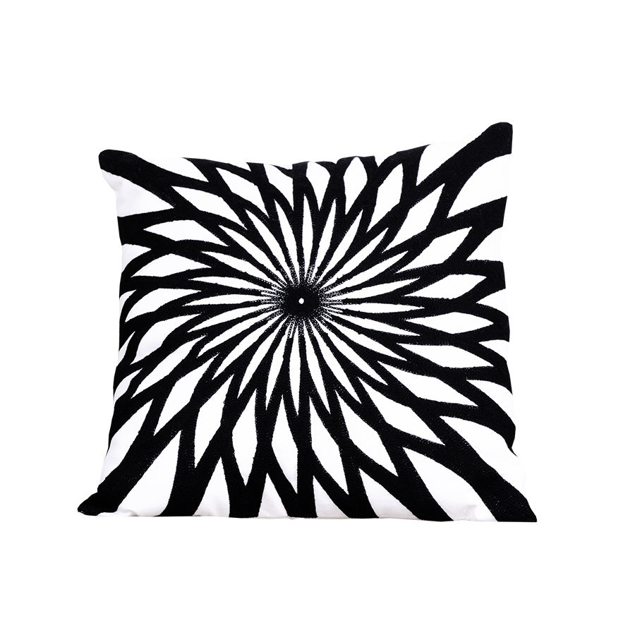 Modern Embroidered Pillowcase Abstract Cotton Cushion Cover