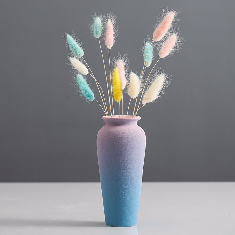 Nordic Gradient Ceramic Vase Modern Home Flower Decor