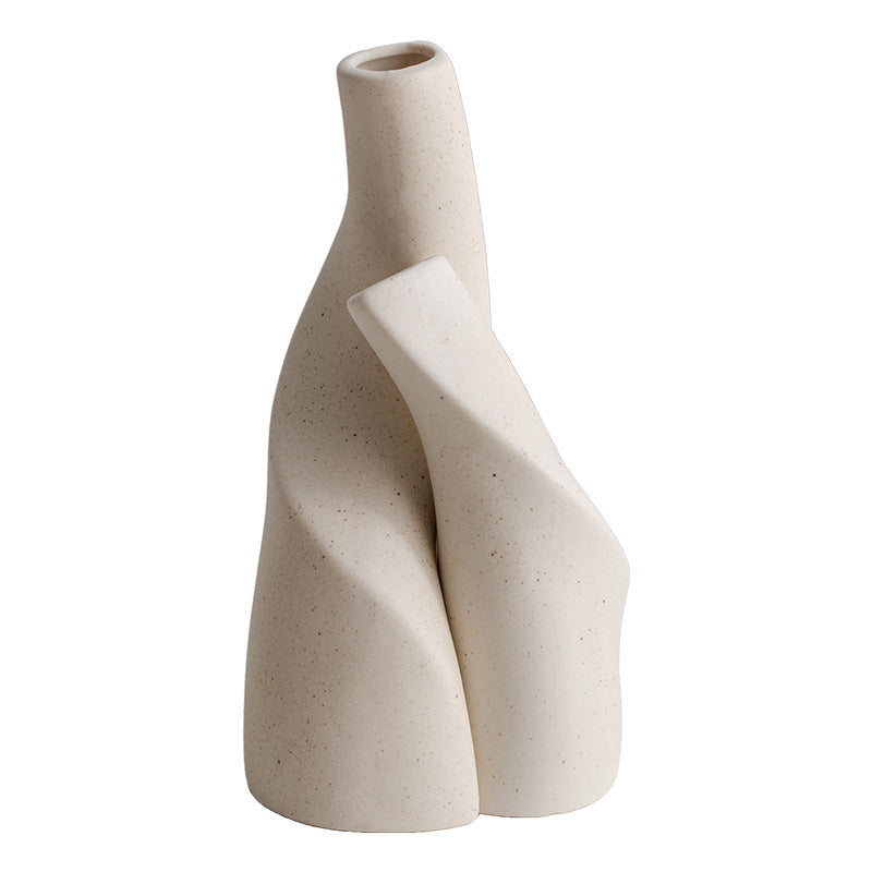 White Ceramic Vase Modern Minimalist Home Decor
