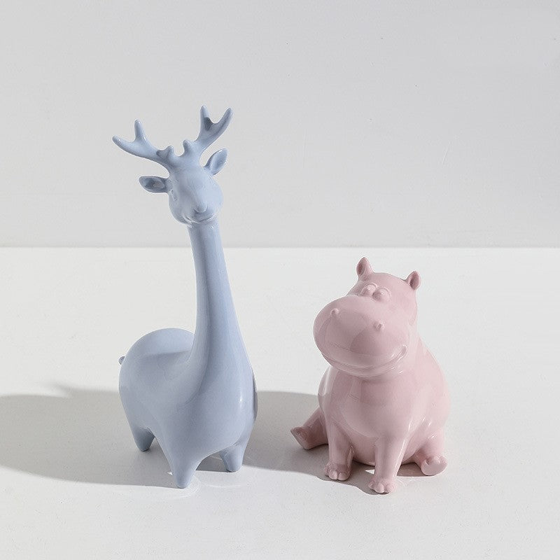 Modern Ceramic Animal Ornaments Minimalist Decor