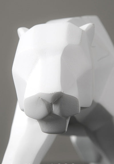 Abstract Black Panther Sculpture Modern Resin Decor