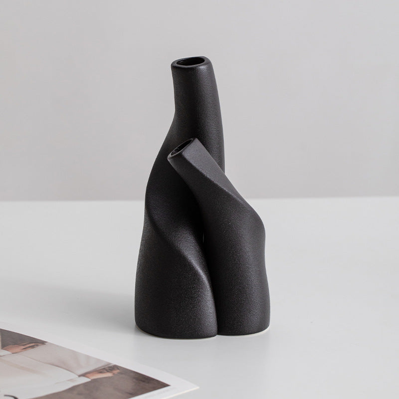 White Ceramic Vase Modern Minimalist Home Decor
