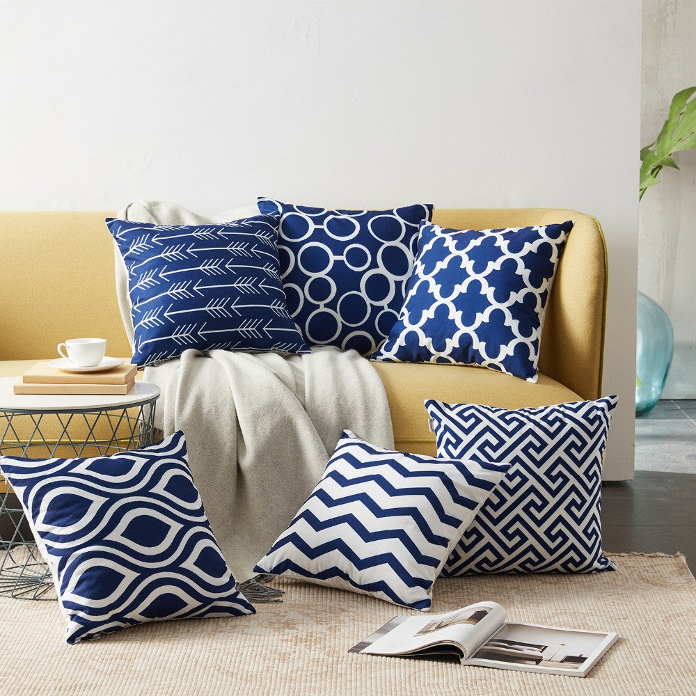 Abstract Linen Pillowcase Modern Minimalist Cushion Cover