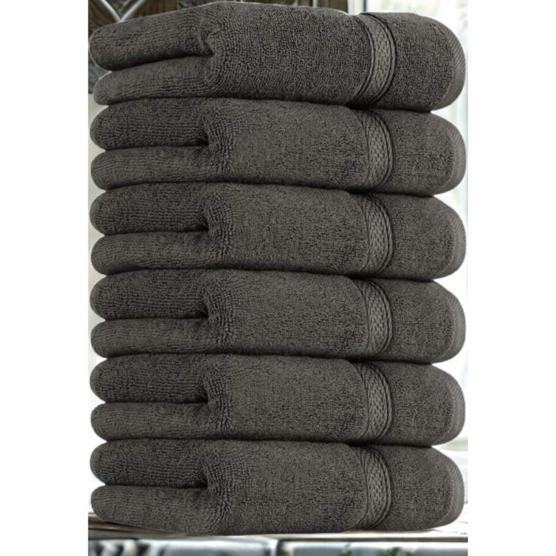 Premium 600 GSM Hand Towels – Ultra-Soft & Super Absorbent | 100% Ring-Spun Cotton (Set of 6)