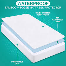 Double-size terry protector – soft, absorbent cotton mattress cover offering durable everyday protection