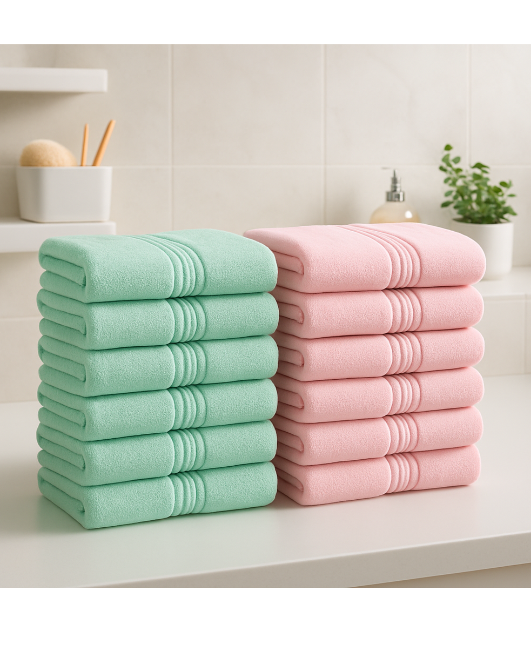 Premium 100% Cotton Washcloths – Ultra-Soft Flannel Face Towels | Super Absorbent & Gentle for Face, Hands & Body ( Set Of 12 )