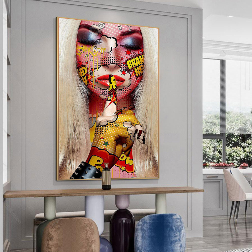 Large Abstract Graffiti Canvas Art Classic Wall Decor