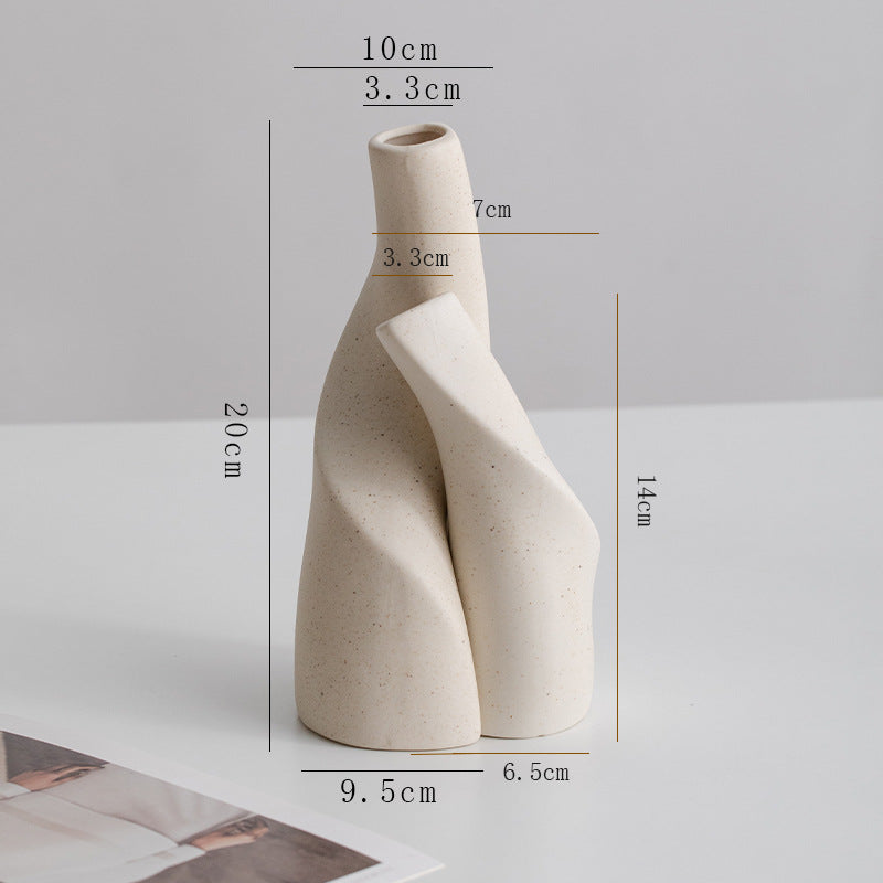 White Ceramic Vase Modern Minimalist Home Decor