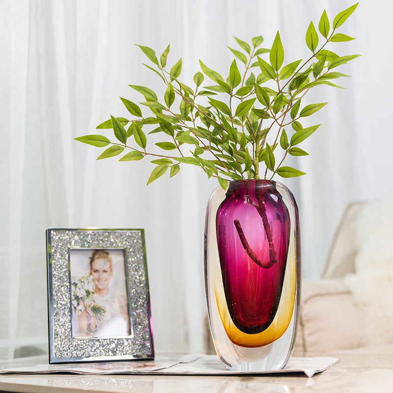 Luxury Glass Vase Modern Living Room Flower Decor
